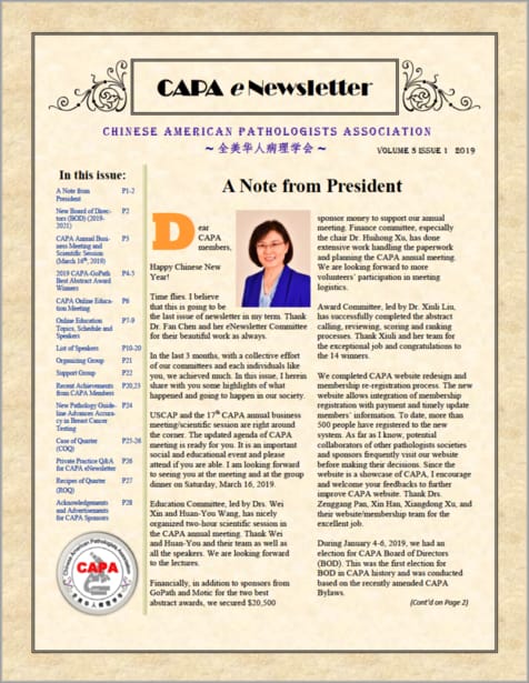 CAPA Newsletter 2019 Spring